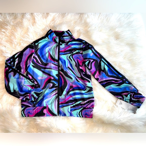 COLORFUL swirl Track suit Jacket- ADIDAS NWT - Picture 3 of 5